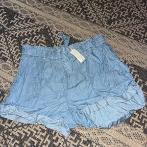 Aerie High Waist Light Blue Women's Shorts